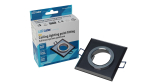 Ceiling lighting point fitting RIA glass square black
